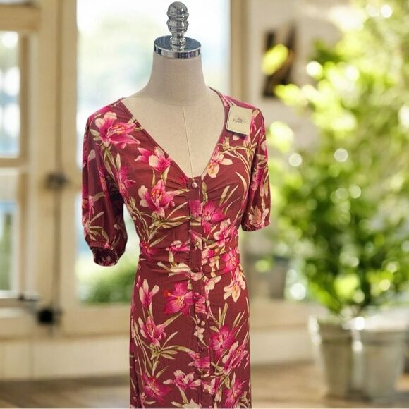 NEW FAHERTY Button Down Maxi Dress in Dreamer Floral Size S - Picture 14 of 15